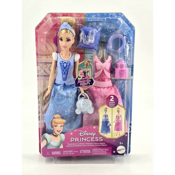 Mattel Other - Cinderella Disney Princess 2-in-1 Stories Fashion Doll 2 Distinct Looks